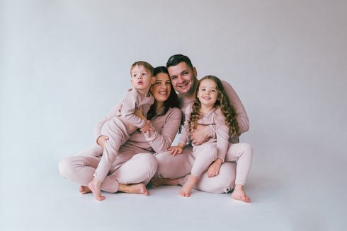 Velvet Mocha Ribbed Lounge Set Unisex Pyjama